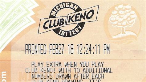 check keno ticket michigan